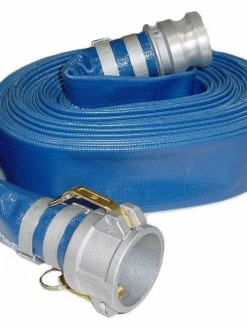 Greenline Blue PVC Layflat Discharge Hose Assemblies (w/ Male X Female Camlocks) Hose And Fittings