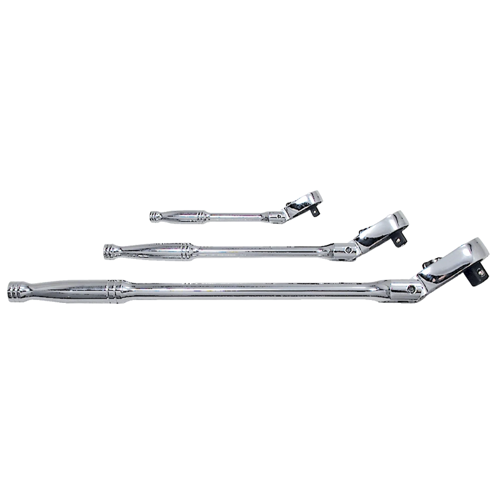 Jet Oval Flex Head Chrome Ratchet Wrenches - 48 Tooth 3 Jet Oval Flex Head Chrome Ratchet Wrenches - 48 Tooth