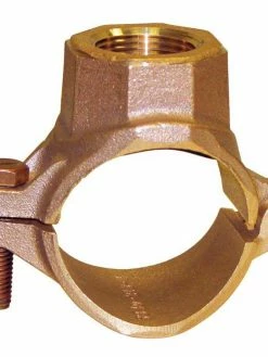 Cleanflow Waterworks Products Hinged Brass Saddles For 2" To 6" IPS Pipes