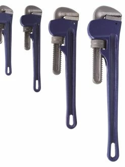 ToolTech® 4 Piece Steel Pipe Wrench Set Pipe Tools