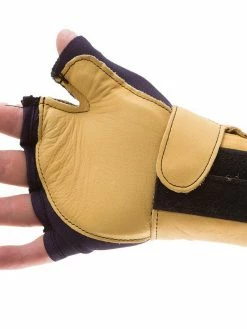 Ergonomics Impacto 704-20 Fingerless Grain Leather Glove With VEP Impact Protection And Wrist Support