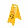 Globe Commercial Products Yellow Wet Floor Sign - English/French Cleaning Tools