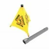Globe Commercial Products Yellow Pop-Up Safety Cone With Storage Tube