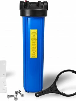 Waterite Commercial Water Filters And UV Parts Single 4.5" OD Big Blue Water Filter Housing | 20" | Blue/Black