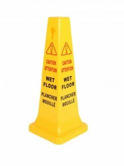Globe Commercial Products Cleaning Tools Bilingual Safety Cones