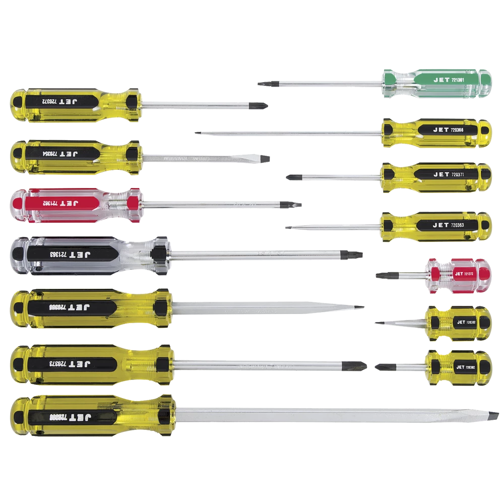 Jet Jumbo Handle Screwdriver Set - 14 Piece Hand Tools 3 Jet Jumbo Handle Screwdriver Set - 14 Piece Hand Tools