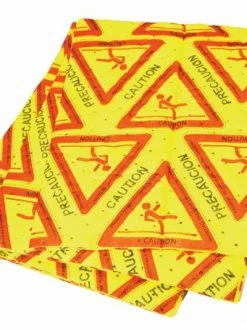 Globe Commercial Products Hi-Vis Caution Universal Spill Pads - Heavy Weight - 15" X 18" - Pack Of 10