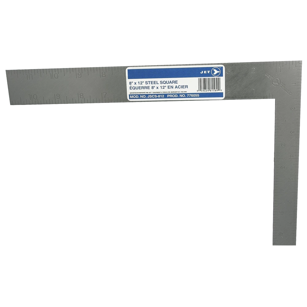 Hand Tools Jet Carpenter's Square - 8" X 12" 3 Hand Tools Jet Carpenter's Square - 8" X 12"