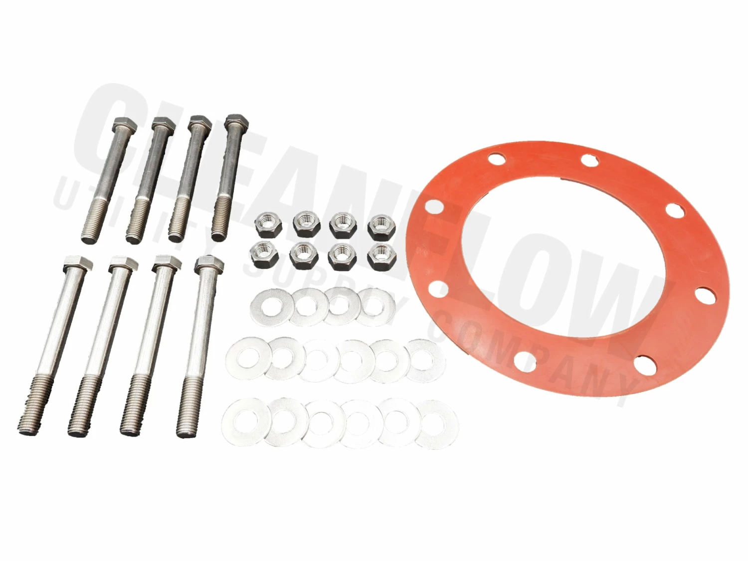 Cleanflow 316 SS Flange Bolt Packs With Gaskets - ANSI 150# 3 Cleanflow 316 SS Flange Bolt Packs With Gaskets - ANSI 150#