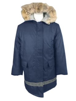 Kelsey Trail Women's 40" Length DAC 2 Poly/Cotton Parka With Coyote Fur Trim Hood And Braided Bottom | S-3XL