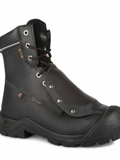 Acton G2E 8" Work Boots With External Metatarsal Protection | Black | Sizes 4 - 15