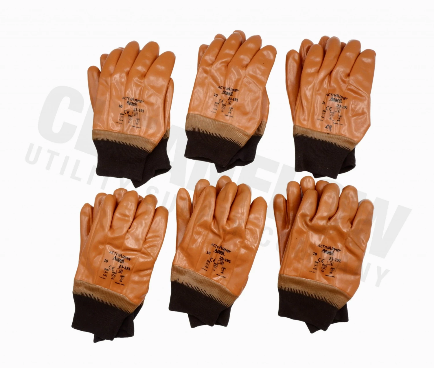 Ansell 23-191 Winter Monkey Grip Knit Wrist PVC Coated Gloves Work Gloves 4 Ansell 23-191 Winter Monkey Grip Knit Wrist PVC Coated Gloves Work Gloves