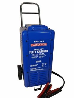 Associated Equipment 6001A 6/12V 100/75-Amp Continuous Charge 375-Amp Cranking Assist Charger With Wheels Automotive Equipment
