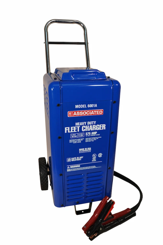 Associated Equipment 6001A 6/12V 100/75-Amp Continuous Charge 375-Amp Cranking Assist Charger With Wheels Automotive Equipment 3 Associated Equipment 6001A 6/12V 100/75-Amp Continuous Charge 375-Amp Cranking Assist Charger With Wheels Automotive Equipment