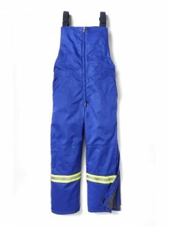 Flame Resistant Work Wear Rasco FR Hi-Vis Insulated Westex Ultrasoft Winter Bib Overalls | Royal Blue | S-5XL