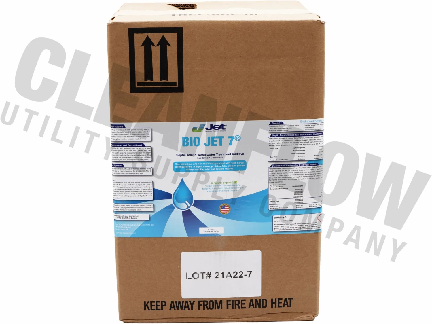 Jet Inc Water Treatment Chemicals BioJet 7 Bacterial Wastewater Treatment Supplement | 5 Gallon Jug 4 Jet Inc Water Treatment Chemicals BioJet 7 Bacterial Wastewater Treatment Supplement | 5 Gallon Jug