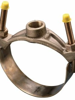 Robar 2706 Series Cast Bronze Service Saddles W/ Single Stainless Straps - CC Thread Waterworks Products