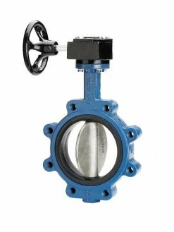 New-Line Fittings And Valves Lug Style Gear Operated Butterfly Valve - EPDM Seal - Wheel Handle
