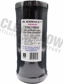 Black Max 4.5" OD Big Blue Coconut Carbon Block Water Filters | 5 Micron - Various Lengths