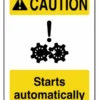 Dynamic Caution - Starts Automatically Safety Sign - Various Sizes And Materials Safety Supplies