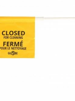 Globe Commercial Products Closed For Cleaning Doorway Sign - English/French
