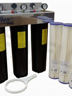 Waterite TriPlex 4.5" OD Big Blue Water Filter Housing | 20" 14 Waterite TriPlex 4.5