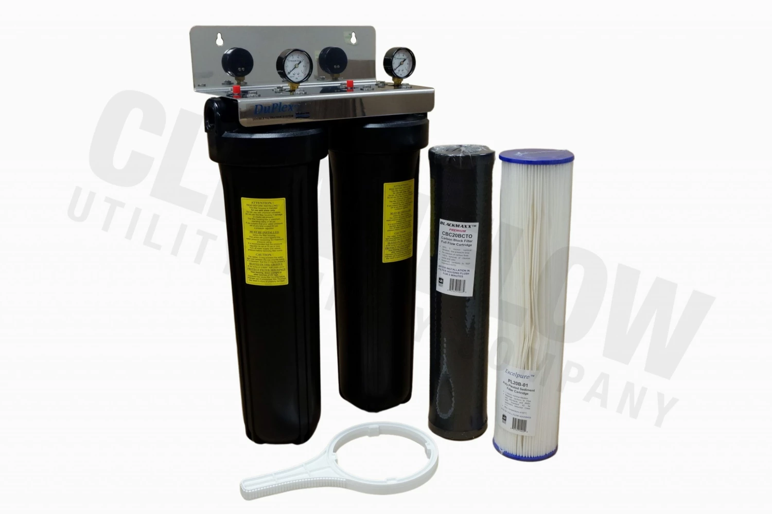 Waterite Commercial Water Filters And UV Parts DuPlex 4.5" OD Big Blue Water Filter Housing | 20" 9 Waterite Commercial Water Filters And UV Parts DuPlex 4.5" OD Big Blue Water Filter Housing | 20"