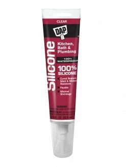 DAP Kitchen, Bath & Plumbing 100% Silicone Rubber Clear Sealant Maintenance Supplies