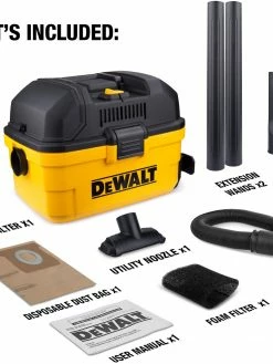 DeWalt Tools Facility Equipment DeWalt Wet/Dry Vac - 5 HP - 4 Gallon 9 DeWalt Tools Facility Equipment DeWalt Wet/Dry Vac - 5 HP - 4 Gallon