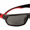 Dynamic Racer Soft Nose-Piece System Safety Glasses W/ Removable Retaining Strap | Red & Black Frame | Smoke Lens 1 Dynamic Racer Soft Nose-Piece System Safety Glasses W/ Removable Retaining Strap | Red & Black Frame | Smoke Lens