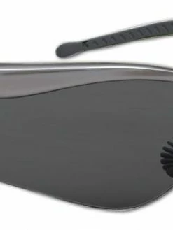 Dynamic EP100 Series Warrior Safety Glasses | Metallic Gray Frame | Smoke Lens