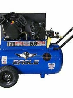 Eagle Portable Horizontal Electric Air Compressor | 3 HP | 20 Gallon Air Tools