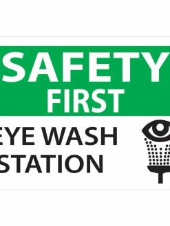 Dynamic Safety Supplies Safety First - Eyewash Station Sign - Various Sizes And Materials