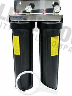 Waterite Commercial Water Filters And UV Parts DuPlex 4.5" OD Big Blue Water Filter Housing | 20"