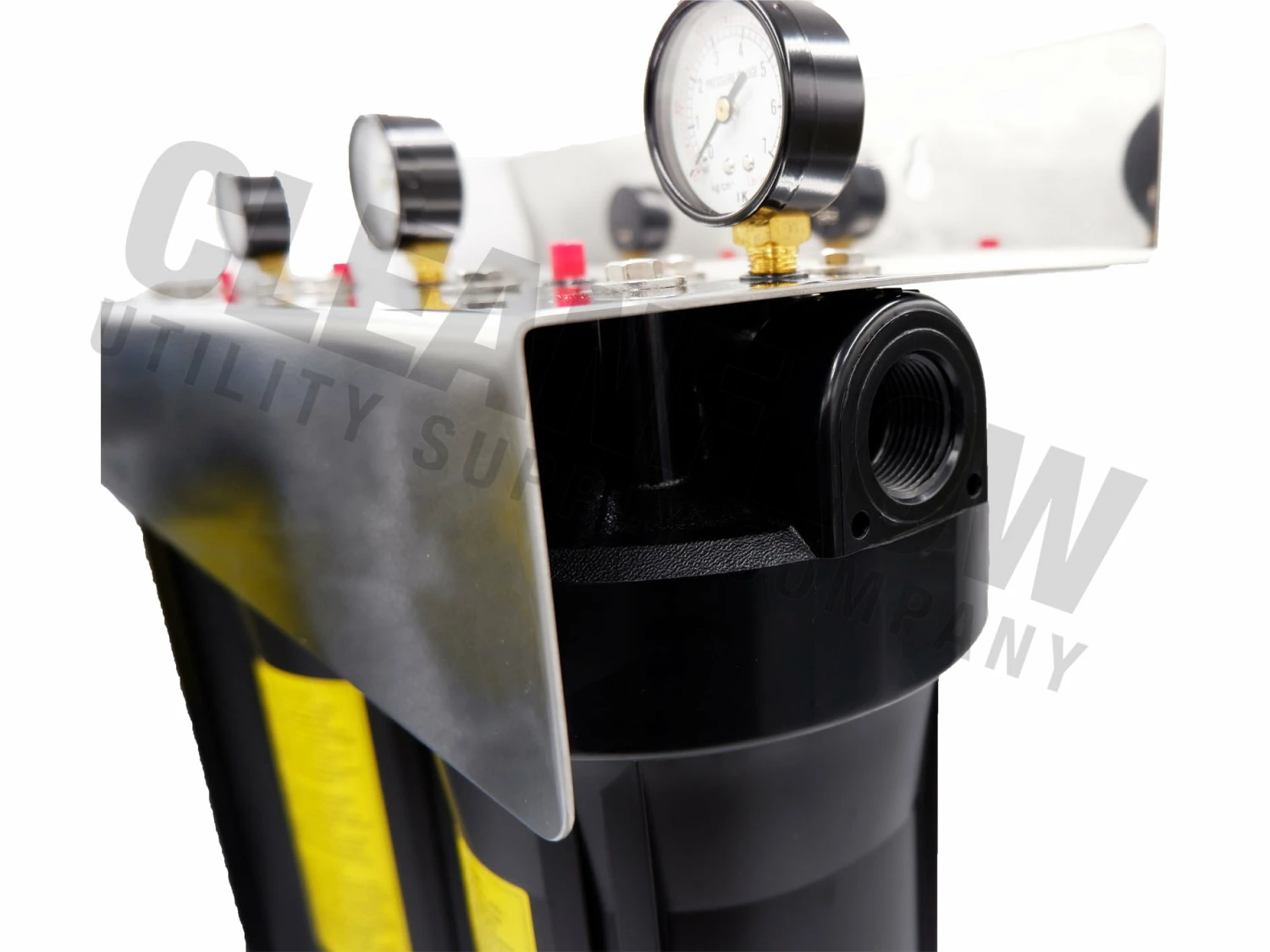 Waterite TriPlex 4.5" OD Big Blue Water Filter Housing | 20" 4 Waterite TriPlex 4.5" OD Big Blue Water Filter Housing | 20"