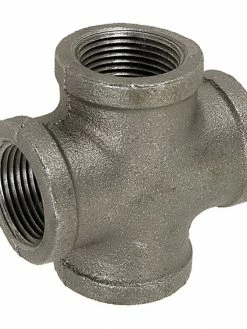 Greenline Black Pipe Cross | 1/4" NPT To 4" NPT Sizes
