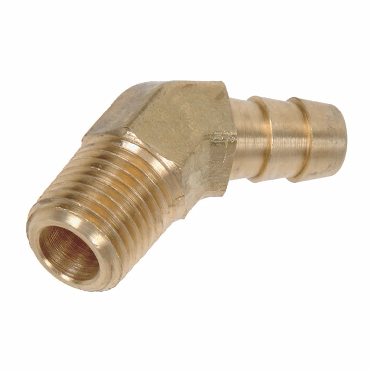 Greenline 45° Brass Hose Barb With Male Pipe (NPT) Thread 3 Greenline 45° Brass Hose Barb With Male Pipe (NPT) Thread