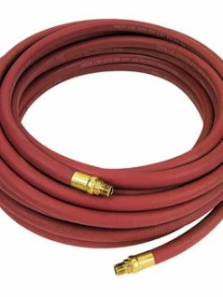 Greenline 1/4" Red Rubber Air Hose Assemblies | 1/4" MPT Fittings Air Tools