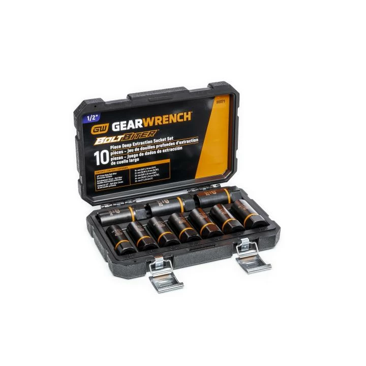 GEARWRENCH Bolt Biter™ Deep Extraction Socket Set With Minus-Size Sockets - 1/2" Drive - 10 Piece Hand Tools 3 GEARWRENCH Bolt Biter™ Deep Extraction Socket Set With Minus-Size Sockets - 1/2" Drive - 10 Piece Hand Tools