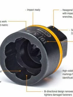 GEARWRENCH Bolt Biter™ Deep Extraction Socket Set With Minus-Size Sockets - 1/2" Drive - 10 Piece Hand Tools