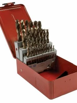 Forney 8-Percent Cobalt Drill Bit Set - 1/16" To 1/2" By 64ths - 29 Piece Power Tool Accessories