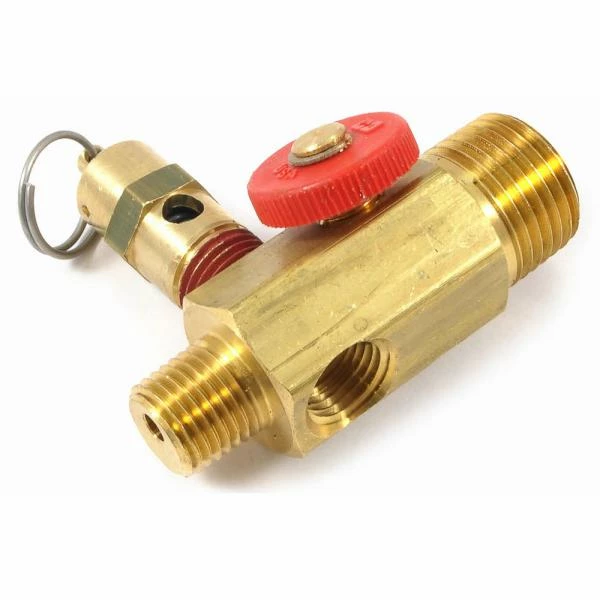 Forney Tank Manifold For Air Compressors - 1/2" MNPT Inlet, 1/4" MNPT Outlet 3 Forney Tank Manifold For Air Compressors - 1/2" MNPT Inlet, 1/4" MNPT Outlet