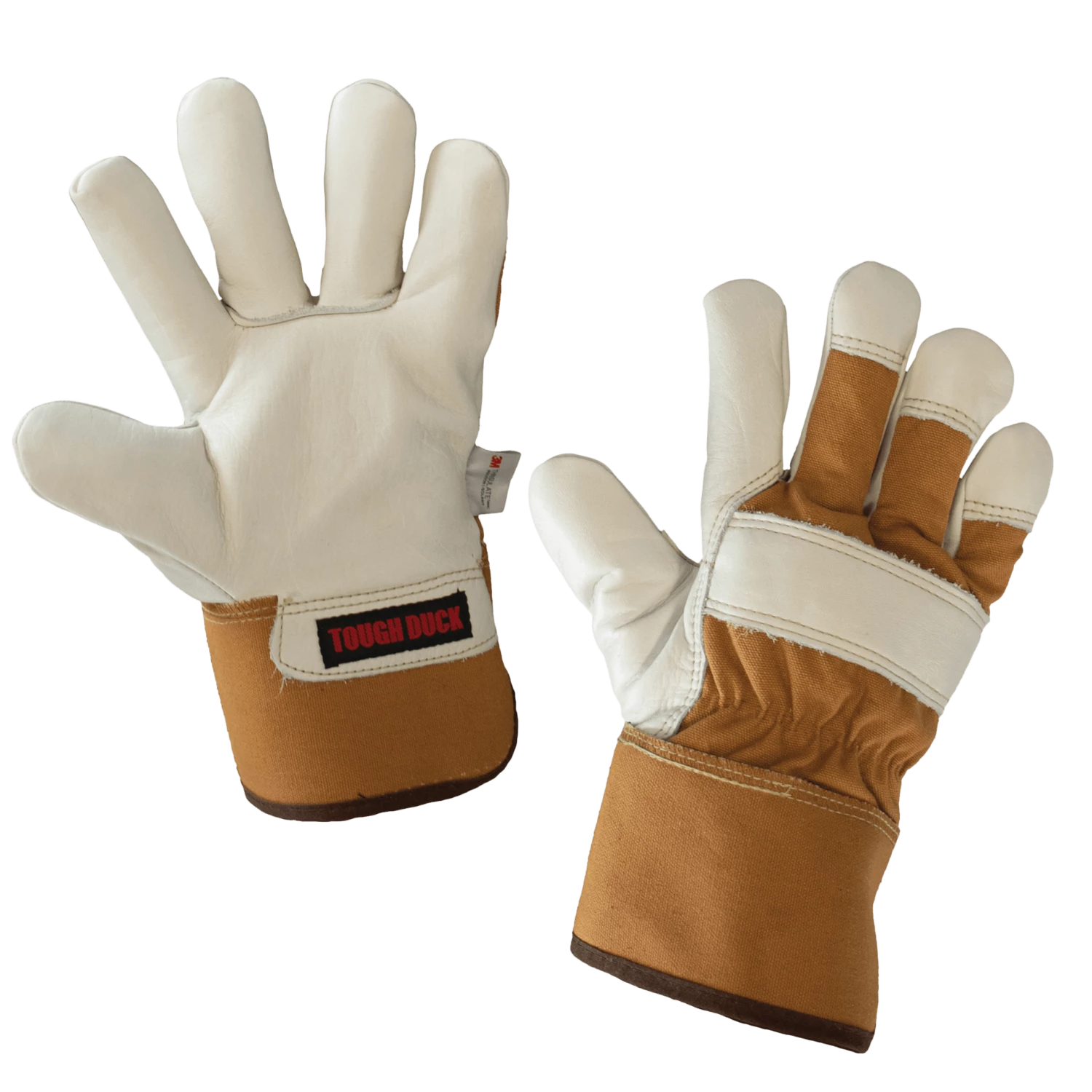Tough Duck Pile Lined Premium Cowgrain Leather Winter Work Gloves | M-2XL 3 Tough Duck Pile Lined Premium Cowgrain Leather Winter Work Gloves | M-2XL