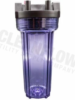 Waterite 10" X 2.5" Diameter Water Filter Housing Kit | Clear
