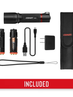 Coast Products Coast® HP8R Rechargeable Pure Beam Focusing Flashlight - 1000 Lumens - 259M Beam Lighting