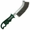 Cleanflow Maintenance Supplies Heavy Duty Wire Scratch Brush, Green Plastic Handle, Stainless Steel Bristles 1 Cleanflow Maintenance Supplies Heavy Duty Wire Scratch Brush, Green Plastic Handle, Stainless Steel Bristles