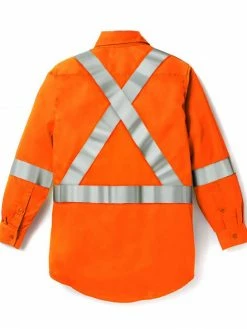 Rasco Hi Vis Premium Uniform Shirt | Orange | S - 3XL Flame Resistant Work Wear