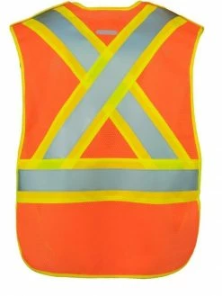 Forcefield Hi-Vis Work Wear High Visibility CSA 5-Point Tearaway Safety Vest With Pockets | One Size Fits All