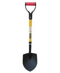 Unex Industrial Grade Round Blade Shovel | D-Grip Fiberglass Handle