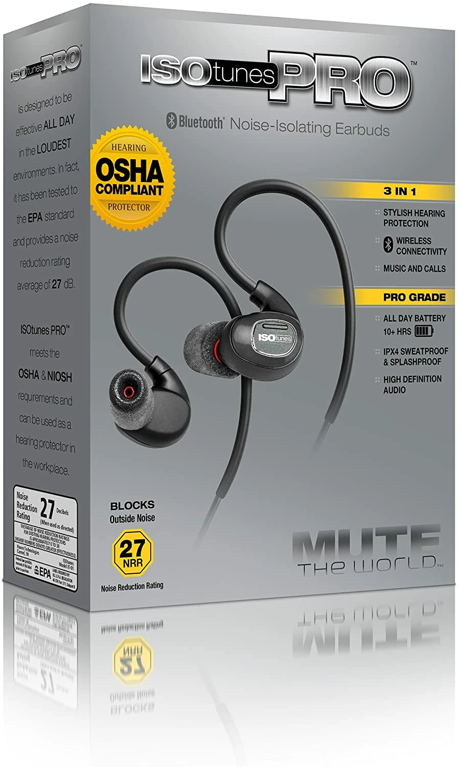 ISOtunes PRO Bluetooth Industrial Hearing Protection Headphones - NRR 27 DB Personal Protective Equipment 8 ISOtunes PRO Bluetooth Industrial Hearing Protection Headphones - NRR 27 DB Personal Protective Equipment